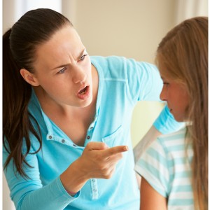 woman mad at daughter
